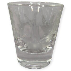 Duck/Goose Etched Clear Glass Shot Glass